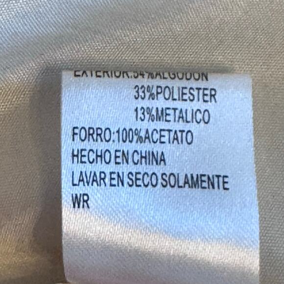 CREMIEUX Women's Ivory Jacquard Metallic Gold Shimmer Cocktail Mini Dress Sz 12 - Picture 12 of 12